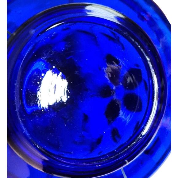 Rossini Empoli, Italy Decanter, Cobalt Blue with Silver Overlay, Vintage - Picture 7 of 8